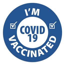 Stock I'm Vaccinated Stickers - Blue